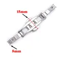 Boucle de montre acier inoxydable 4 à 6 mm double poussoir – Couleur 5x15mm
