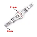 Boucle de montre acier inoxydable 4 à 6 mm double poussoir – Couleur 5x21mm