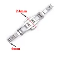 Boucle de montre acier inoxydable 4 à 6 mm double poussoir – Couleur 6x23mm