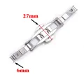 Boucle de montre acier inoxydable 4 à 6 mm double poussoir – Couleur 6x27mm
