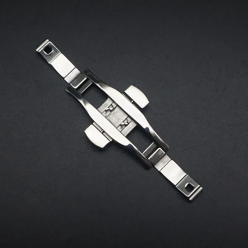 Boucle de montre acier inoxydable 4 à 6 mm double poussoir