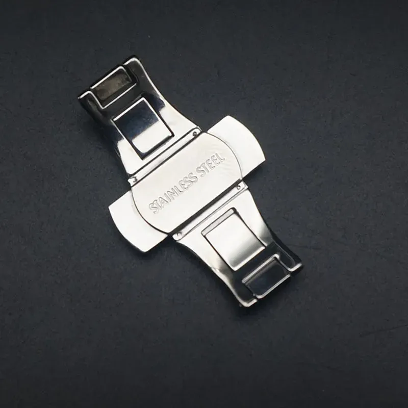Boucle de montre acier inoxydable 4 à 6 mm double poussoir