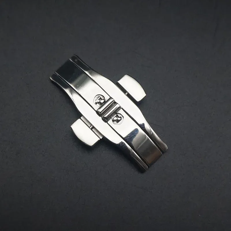 Boucle de montre acier inoxydable 4 à 6 mm double poussoir