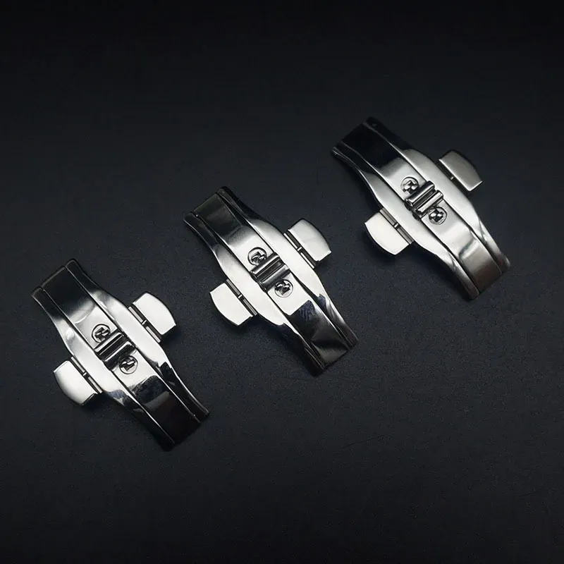 Boucle de montre acier inoxydable 4 à 6 mm double poussoir