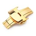 Boucle de montre papillon acier 16 à 22 mm poli ou mat – Couleur 16mm-gold