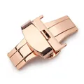 Boucle de montre papillon acier 16 à 22 mm poli ou mat – Couleur 20mm-rose gold