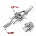 Boucle de montre papillon acier 4 à 6 mm double clic – Couleur 6x23mm