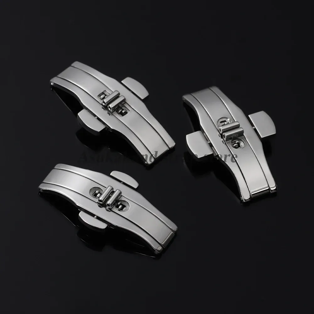 Boucle de montre papillon acier 4 à 6 mm double clic
