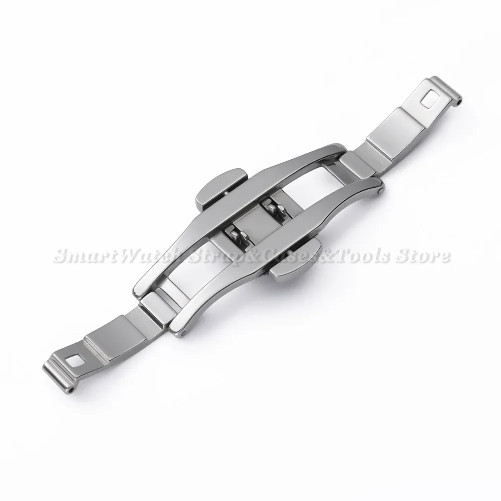 Boucle de montre papillon acier 4 à 6 mm double poussoir