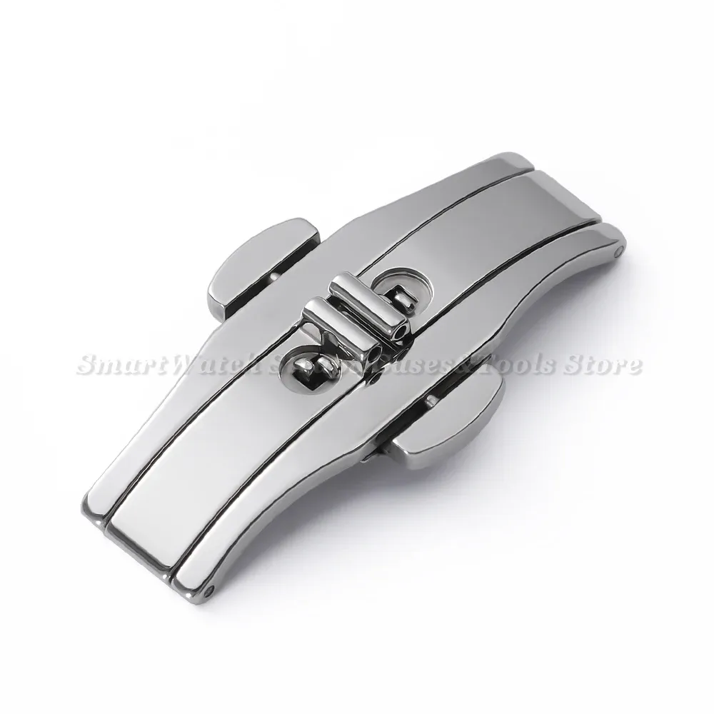 Boucle de montre papillon acier 4 à 6 mm double poussoir