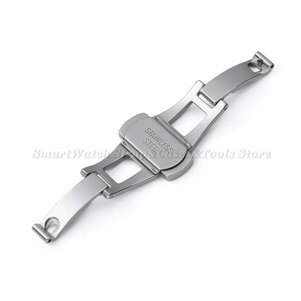 Boucle de montre papillon acier 4 à 6 mm double poussoir
