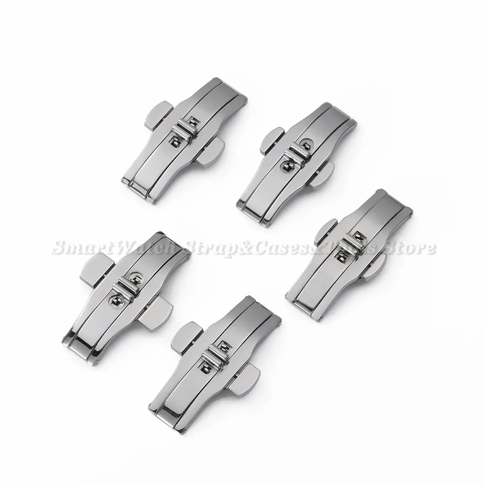Boucle de montre papillon acier 4 à 6 mm double poussoir