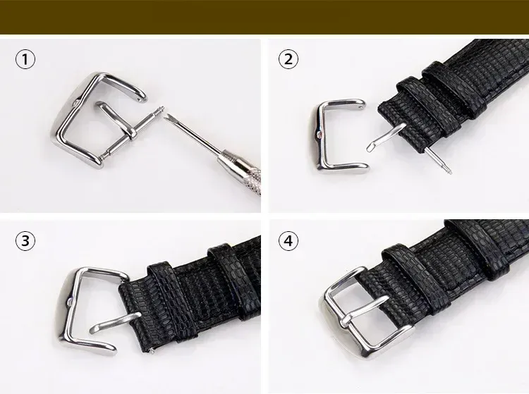 Boucle montre acier inoxydable 16 à 20 mm