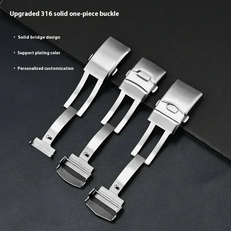 Boucle montre acier inoxydable 16 à 22 mm