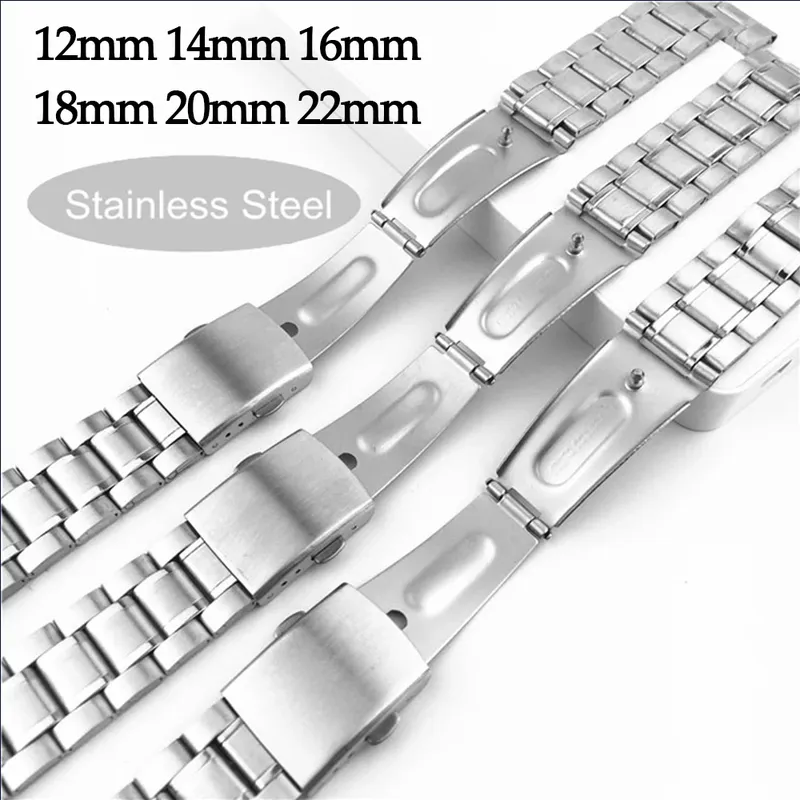 Bracelet acier 12 à 22 mm réglable mode