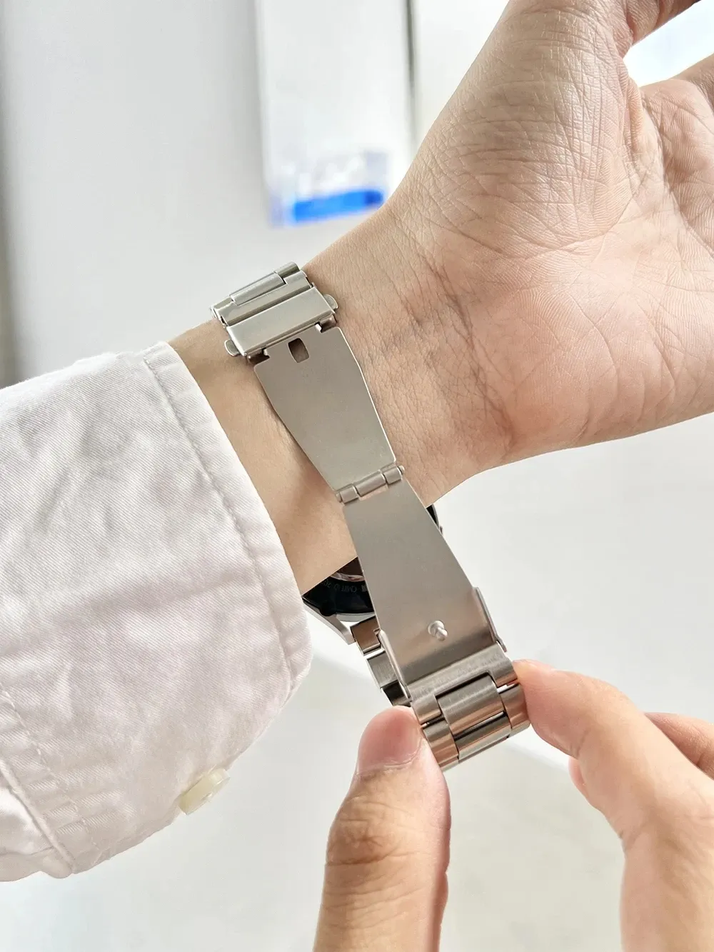 Bracelet acier 18 à 22 mm pour Samsung Galaxy Watch 7
