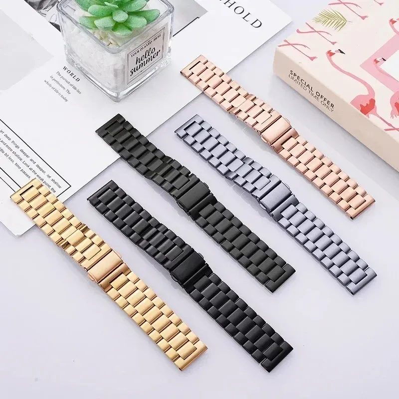 Bracelet acier 18 à 22 mm pour Samsung Galaxy Watch 7