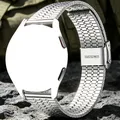 Bracelet acier 20 à 22 mm pour Huawei et Samsung – Couleur du bracelet Argent