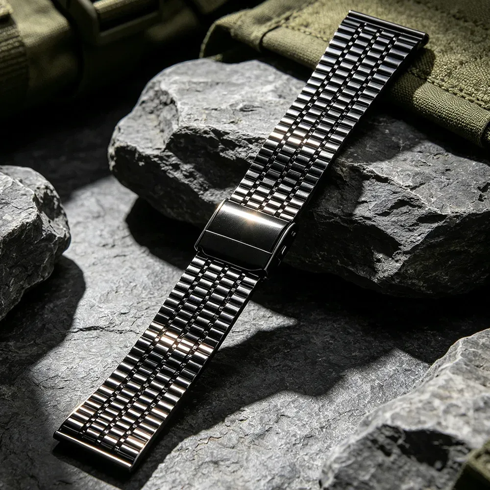 Bracelet acier 20 à 22 mm pour Huawei et Samsung