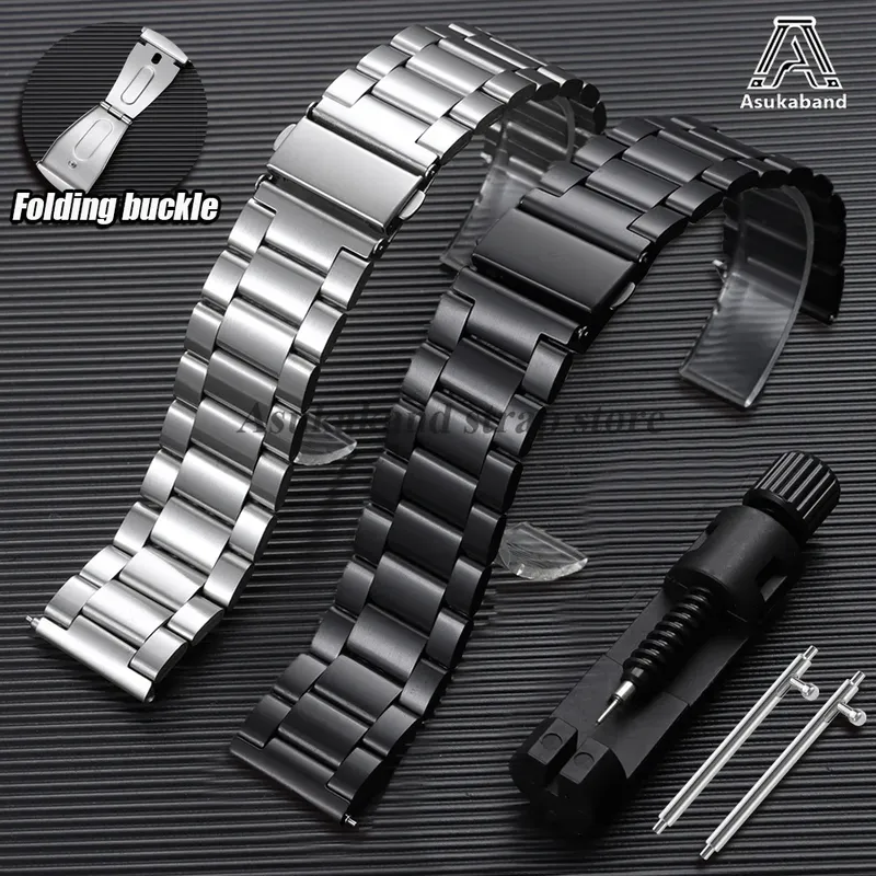 Bracelet acier 20 à 22 mm pour Samsung et Huawei