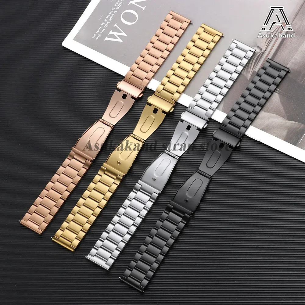 Bracelet acier 20 à 22 mm pour Samsung et Huawei