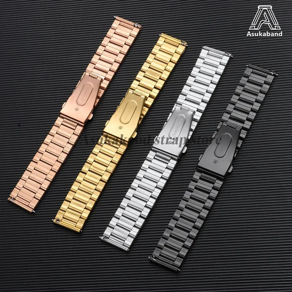 Bracelet acier 20 à 22 mm pour Samsung et Huawei