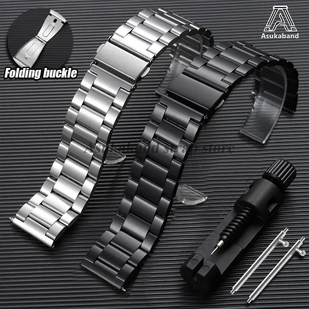 Bracelet acier 20 à 22 mm pour Samsung et Huawei