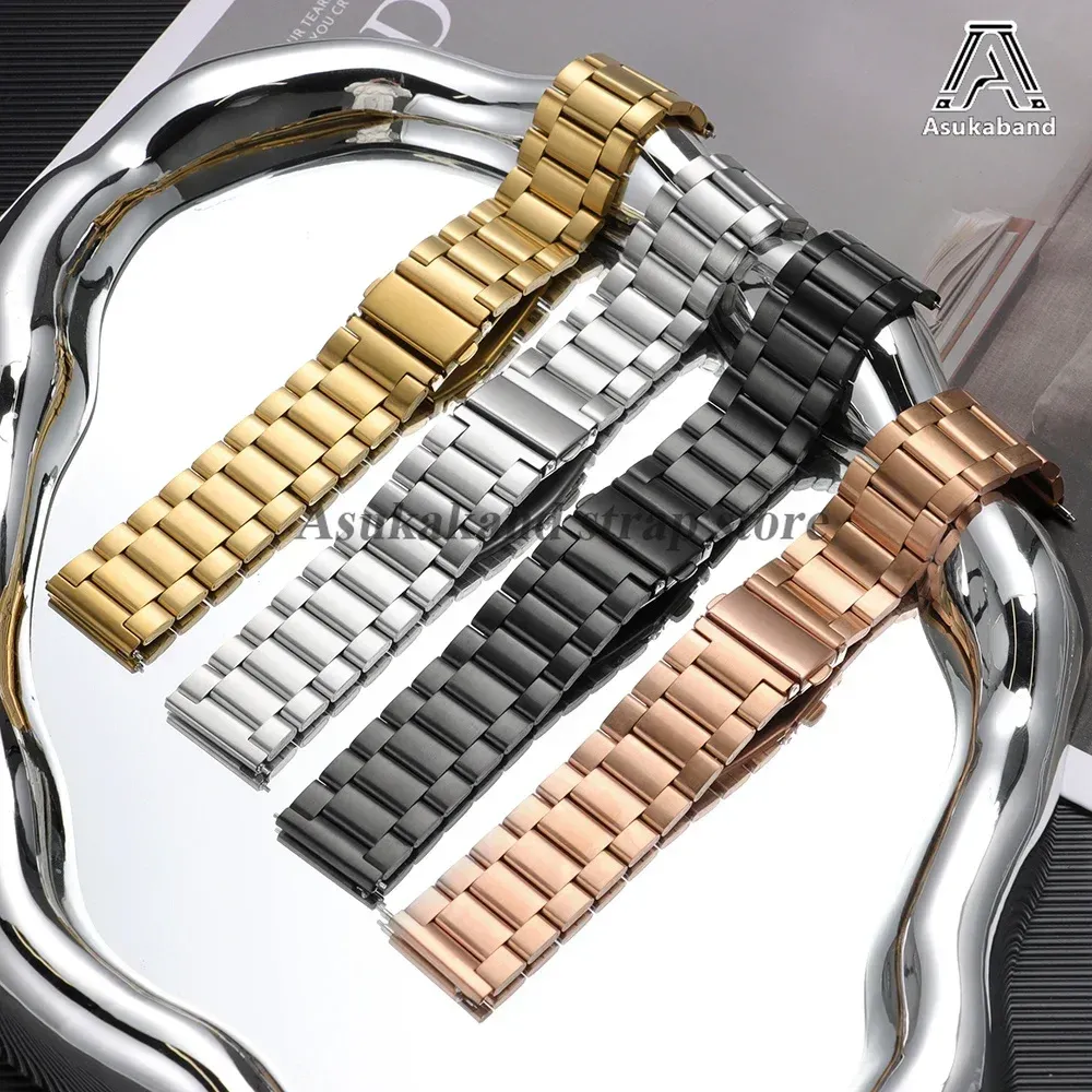 Bracelet acier 20 à 22 mm pour Samsung et Huawei