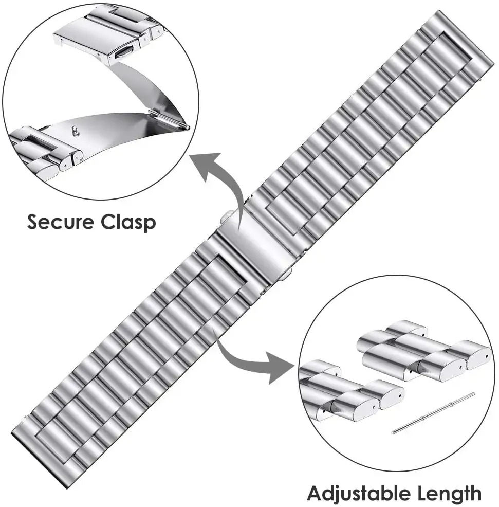 Bracelet acier 22 mm pour Huawei Watch GT6 5 4 3