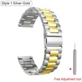 Bracelet acier 22 mm pour Huawei Watch GT6 5 4 3 – Color silver gold