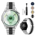 Bracelet acier 22 mm pour Huawei Watch GT7 Pro – Couleur du bracelet Silver Black
