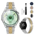 Bracelet acier 22 mm pour Huawei Watch GT7 Pro – Couleur du bracelet Silver gold