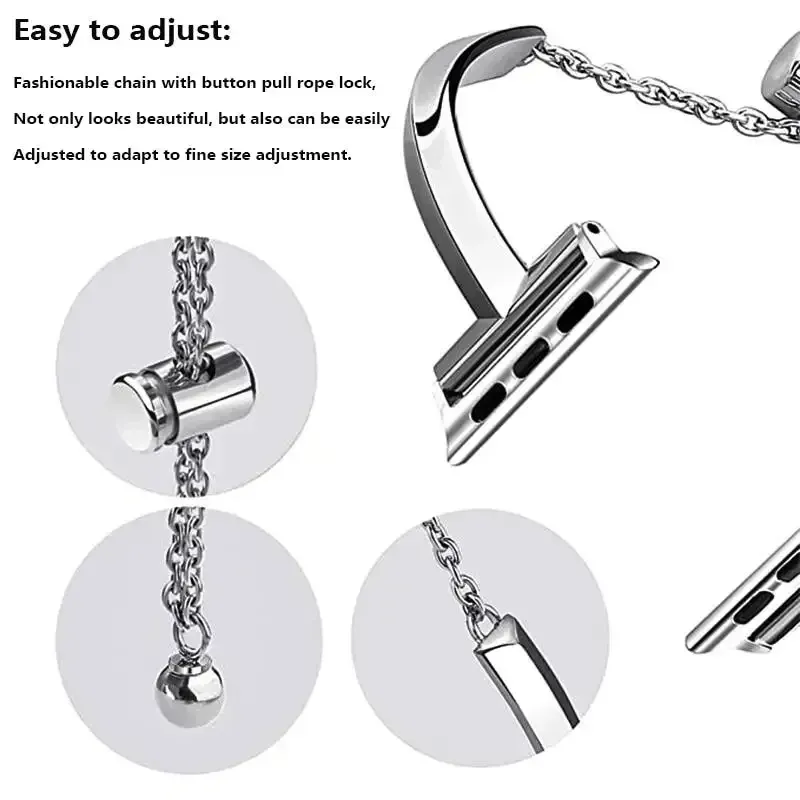 Bracelet acier diamant pour Apple Watch 38 à 49 mm femmes