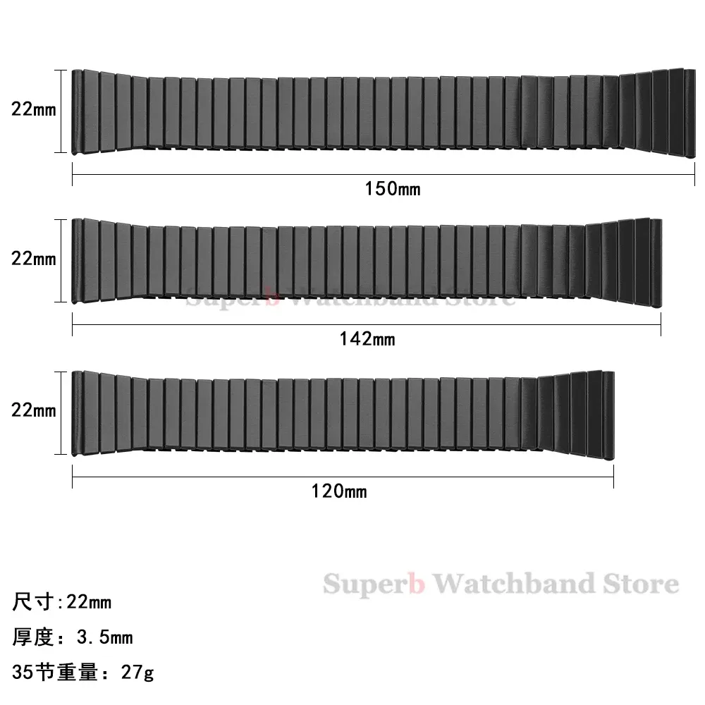 Bracelet acier extensible 22 mm pour Samsung Galaxy