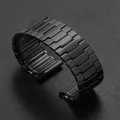 Bracelet acier extensible 22 mm universel homme femme – Couleur du bracelet Black