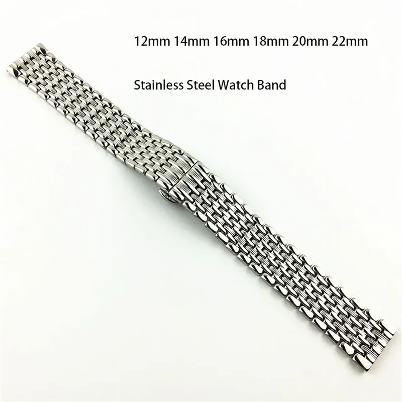 Bracelet acier inoxydable 12 à 22 mm poli