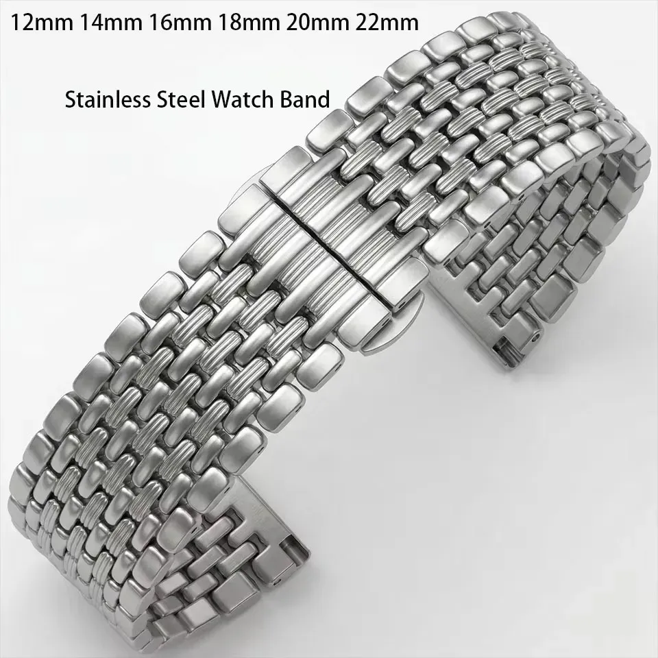 Bracelet acier inoxydable 12 à 22 mm poli