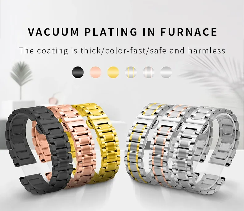 Bracelet acier inoxydable 12 à 22 mm pour Longines Huawei