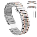 Bracelet acier inoxydable 12 à 22 mm pour Longines Huawei – Couleur du bracelet Silver Rose Gold