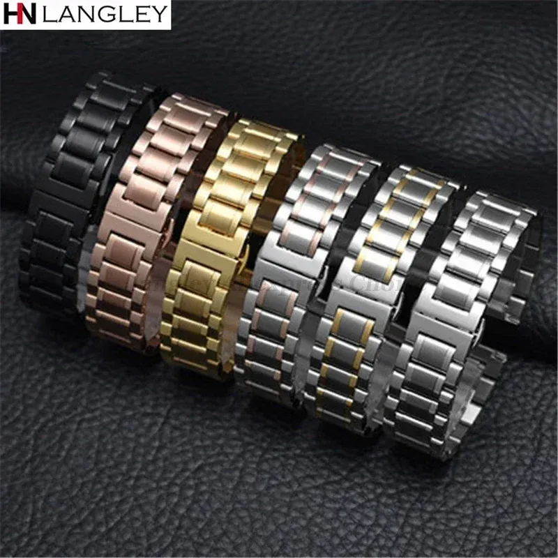 Bracelet acier inoxydable 12 à 24 mm poli ou brossé