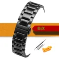 Bracelet acier inoxydable 12 à 24 mm poli ou brossé – Couleur du bracelet Black