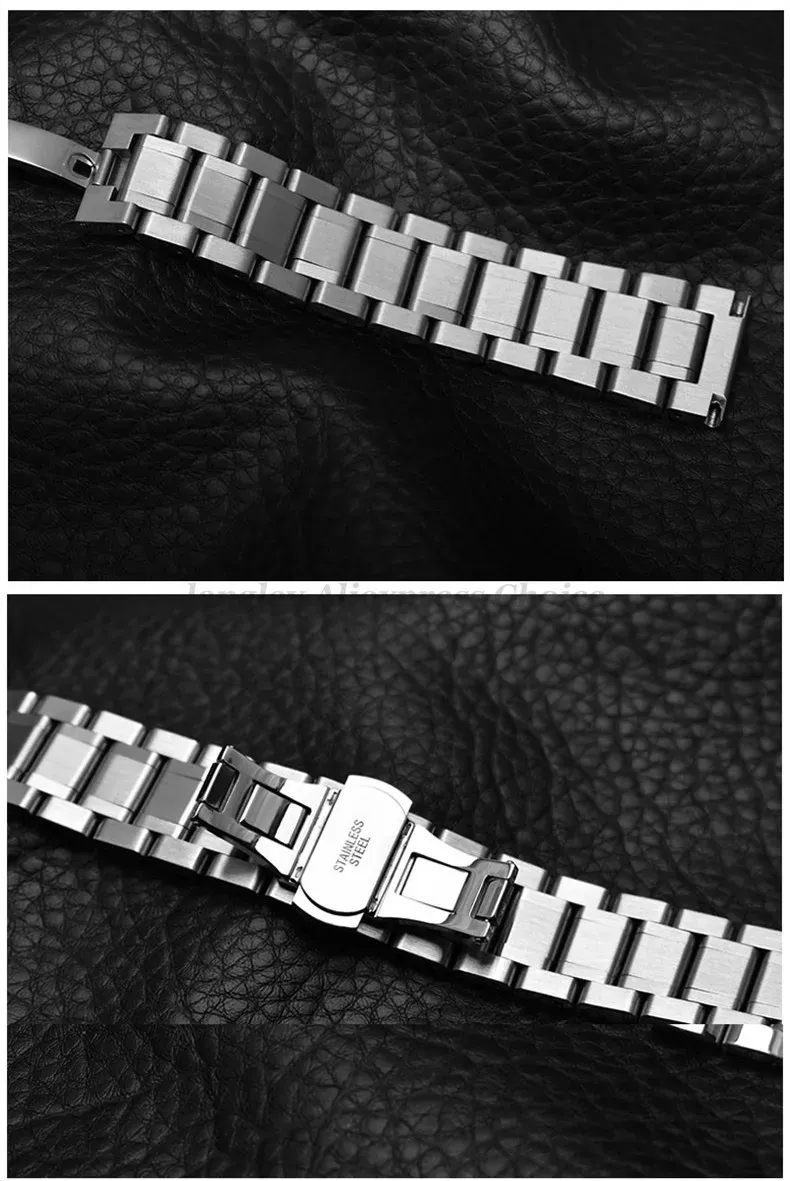 Bracelet acier inoxydable 12 à 24 mm poli ou brossé