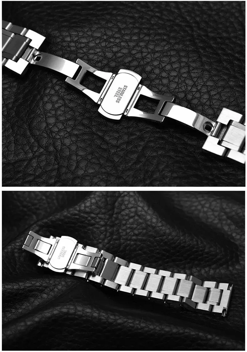 Bracelet acier inoxydable 12 à 24 mm poli ou brossé