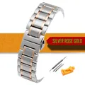 Bracelet acier inoxydable 12 à 24 mm poli ou brossé – Couleur du bracelet Silver Rose Gold