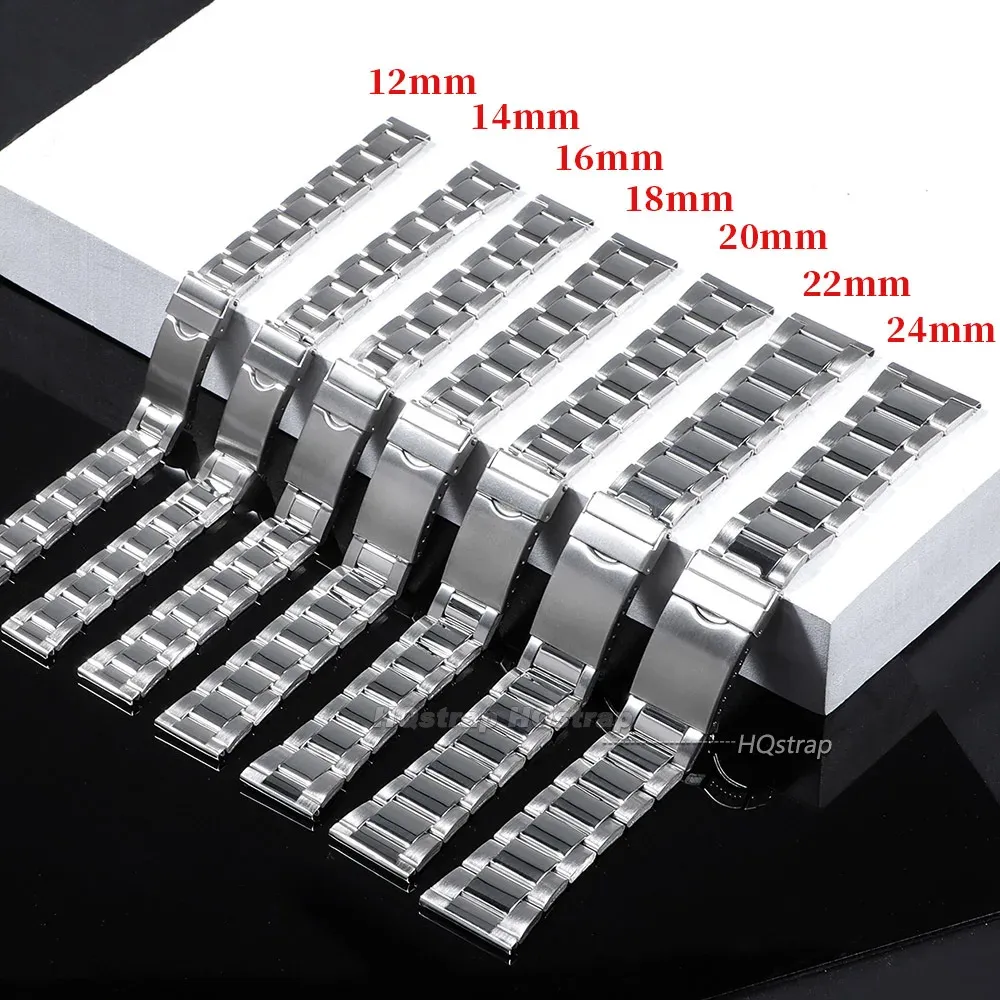 Bracelet acier inoxydable 12 à 24 mm universel