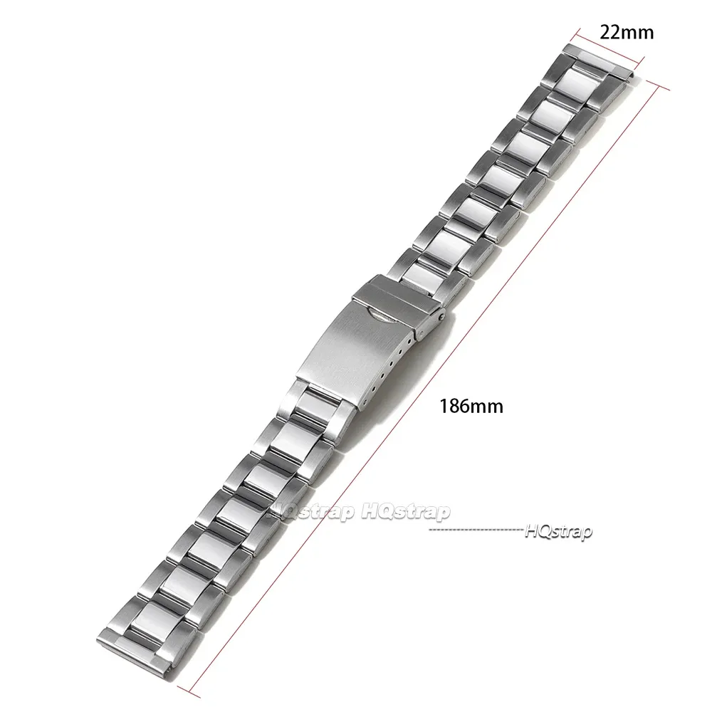 Bracelet acier inoxydable 12 à 24 mm universel