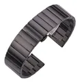 Bracelet acier inoxydable 16 à 22 mm à dégagement rapide – Couleur du bracelet noir