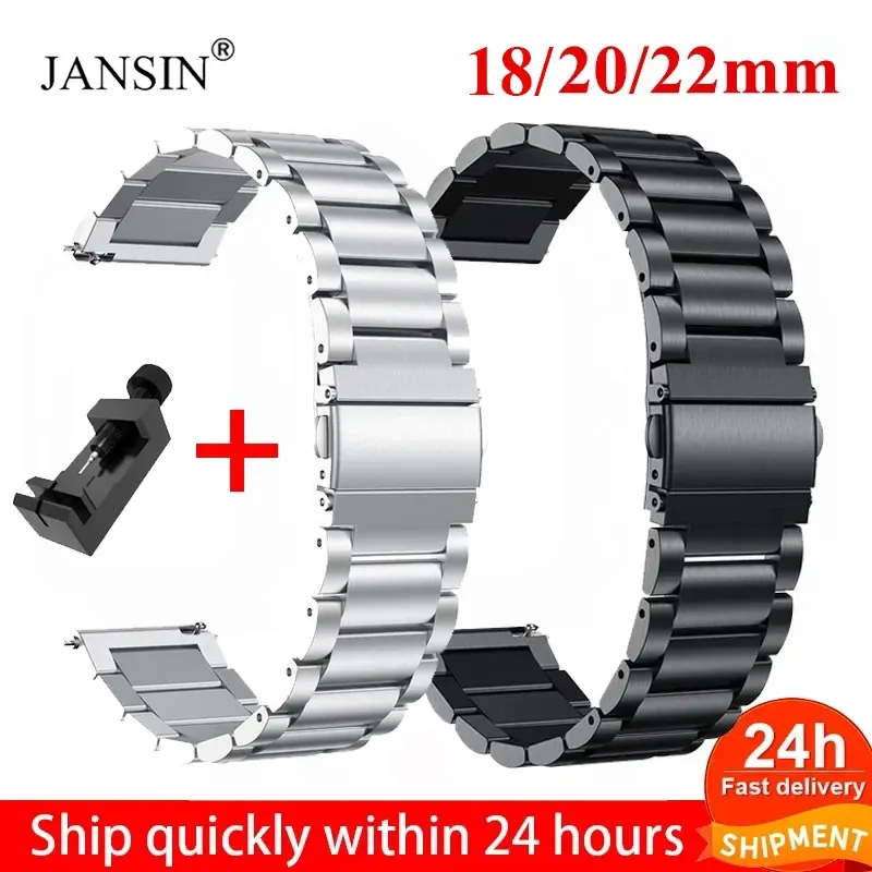Bracelet acier inoxydable 18 à 22 mm