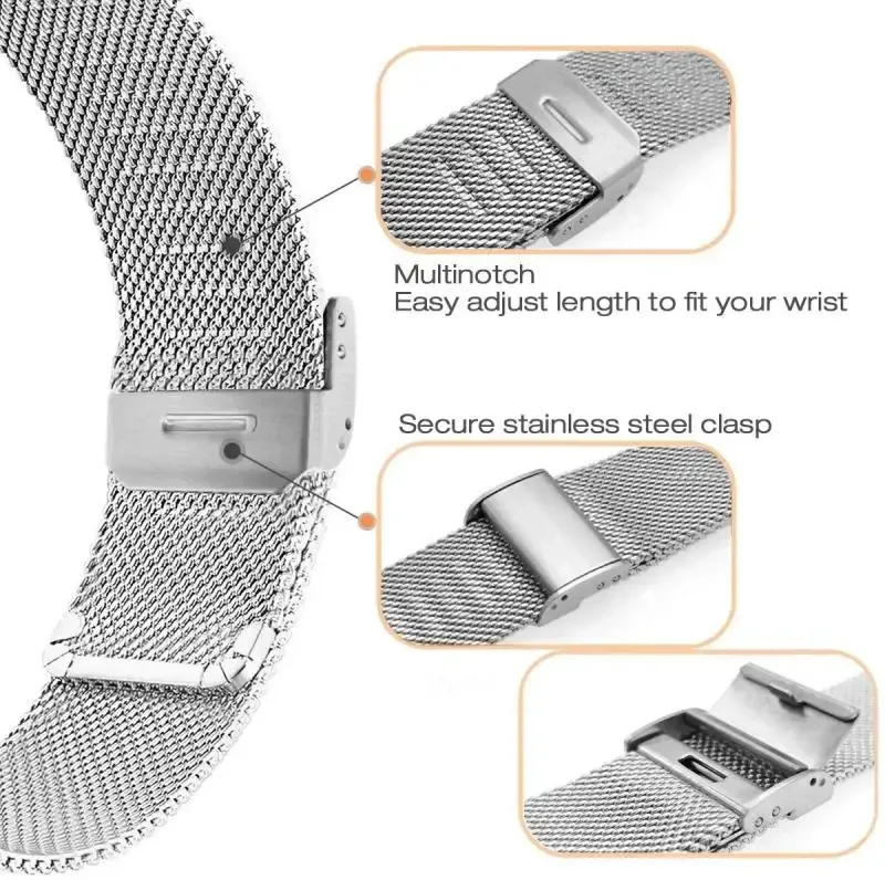 Bracelet acier inoxydable 18 à 22 mm