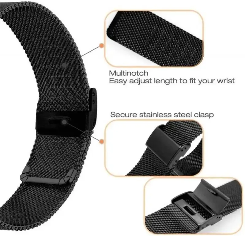 Bracelet acier inoxydable 18 à 22 mm